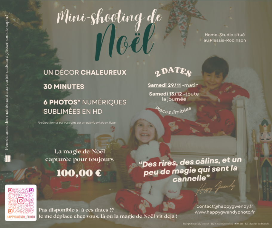 Affiche mini-séances Noël 2025